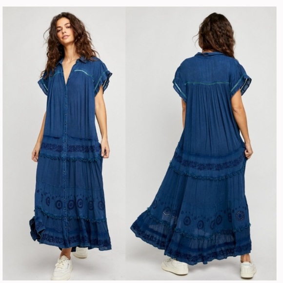 ⬇️NWT Free People Pretty Cozy Maxi Dress - Picture 7 of 16